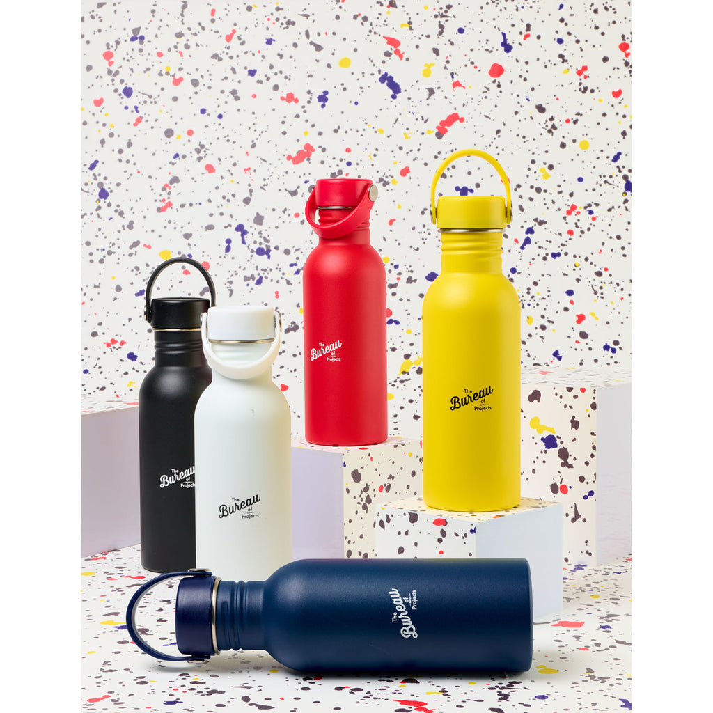 Arlo Classics Stainless Steel Water Bottle, 17 oz Laser Engraving - Matte Navy - View 2