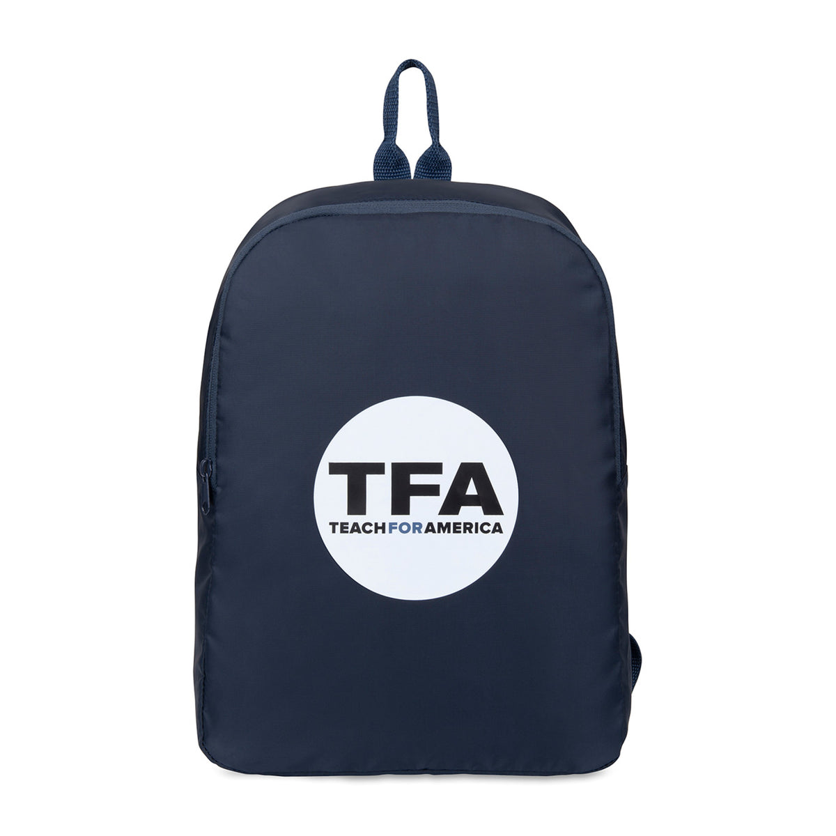 Arlo Recycled Backpack with Key Leash Embroidery - Navy - View 1