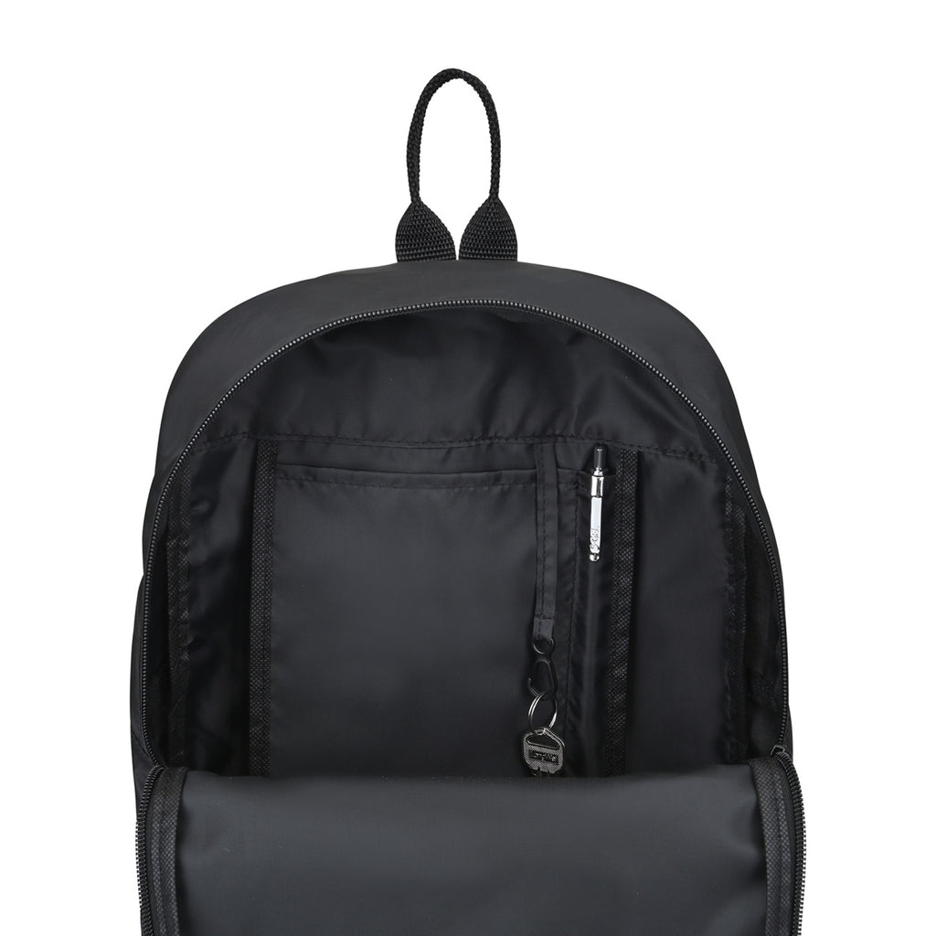 Arlo Recycled Backpack with Key Leash Transfer - Black - View 3