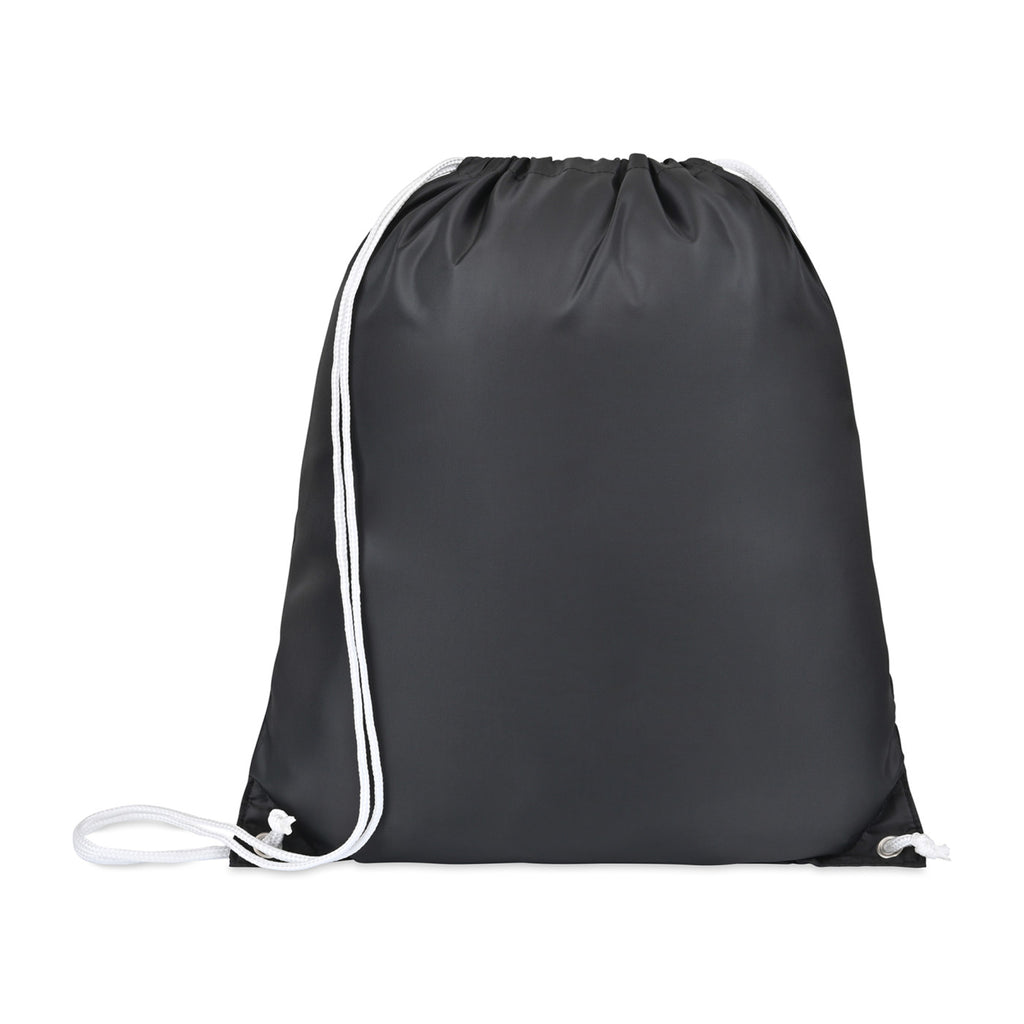 Arlo Recycled Drawstring Backpack Transfer - Black - View 3