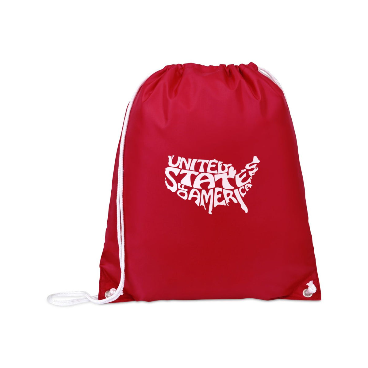 Arlo Recycled Drawstring Backpack Transfer - Red - View 1