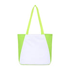 Arlo Recycled Tote Bag with Pen Loop Embroidery - Lime Green - View 4