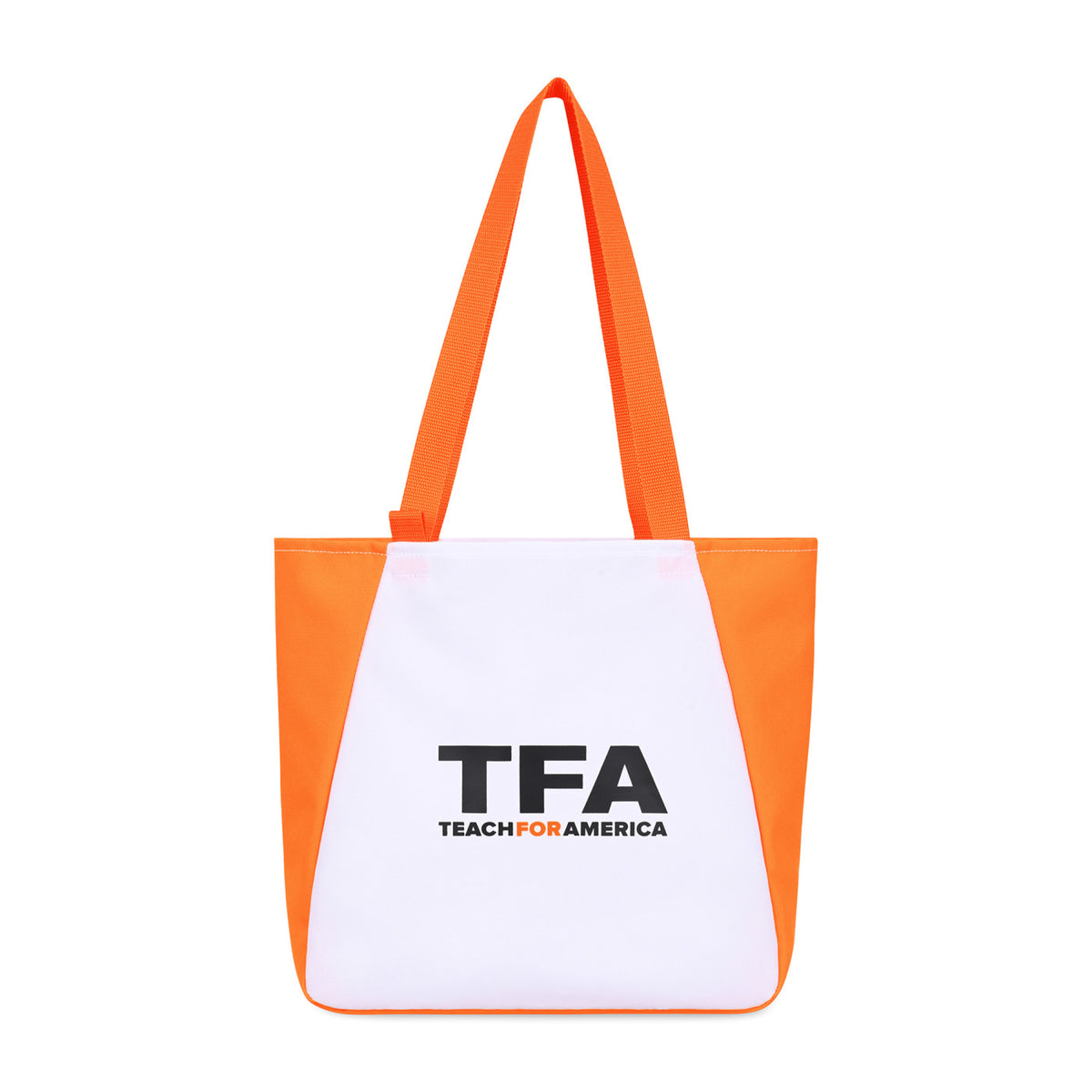 Arlo Recycled Tote Bag with Pen Loop Embroidery - Orange - View 2