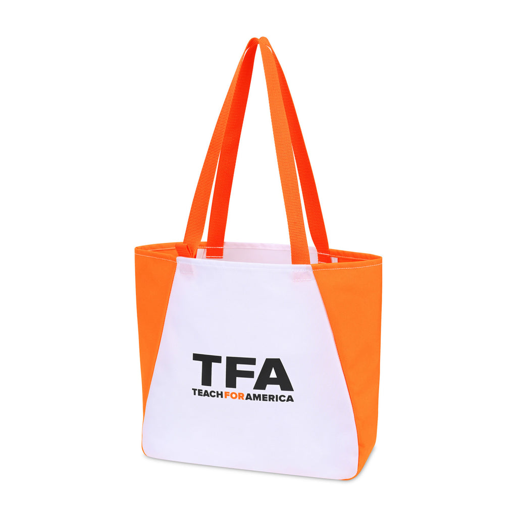 Arlo Recycled Tote Bag with Pen Loop Embroidery - Orange - View 3