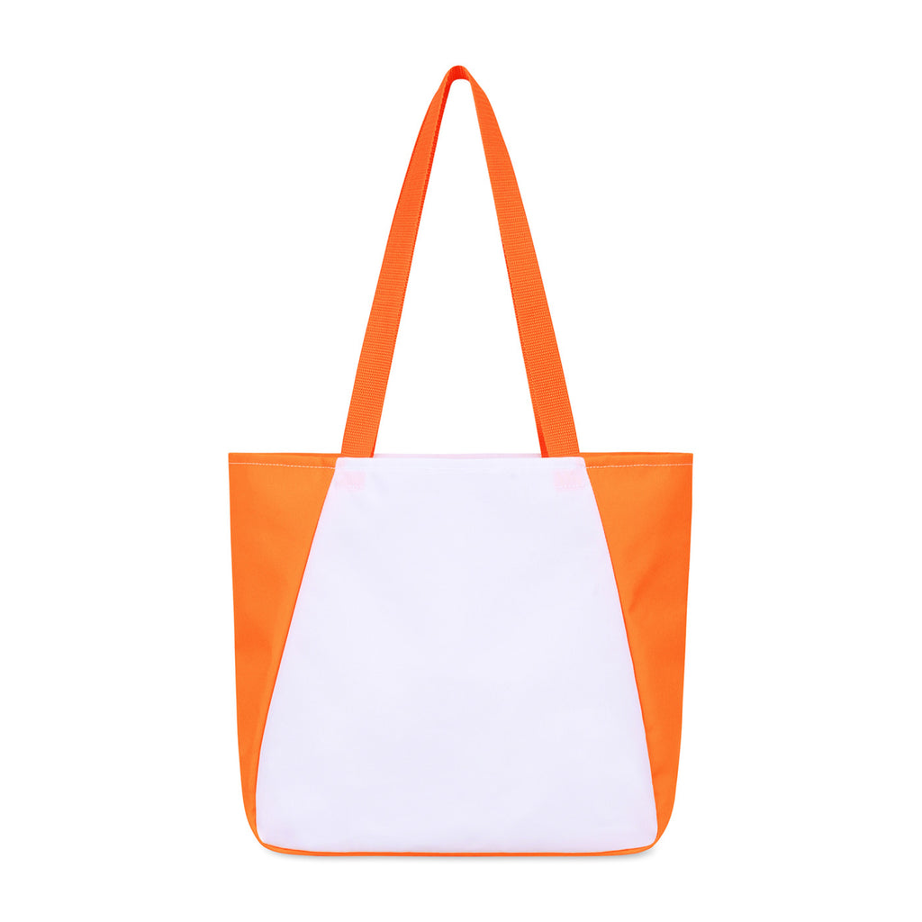 Arlo Recycled Tote Bag with Pen Loop Embroidery - Orange - View 4