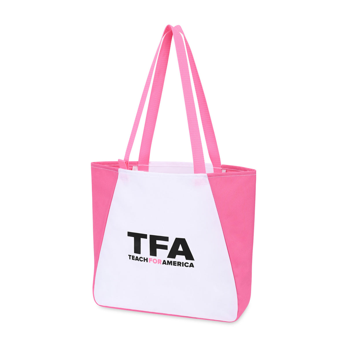 Arlo Recycled Tote Bag with Pen Loop Embroidery - Pink - View 3