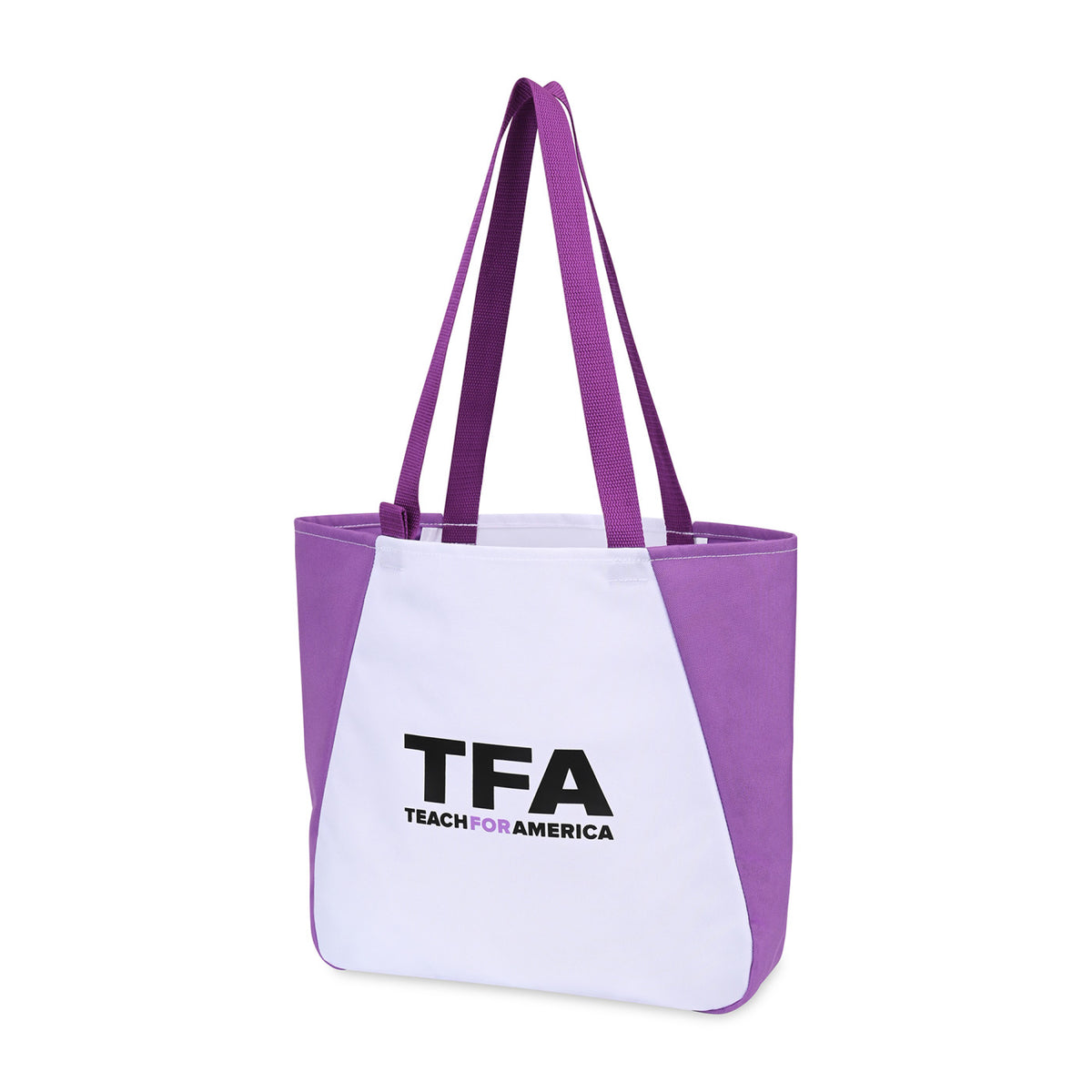 Arlo Recycled Tote Bag with Pen Loop Embroidery - Purple - View 3