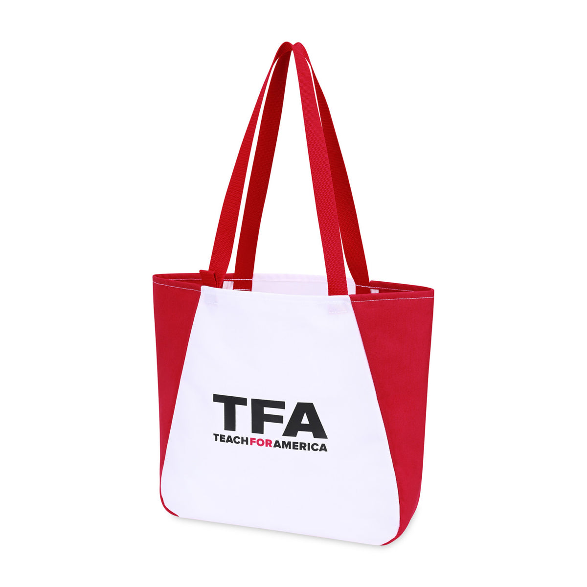 Arlo Recycled Tote Bag with Pen Loop Embroidery - Red - View 3