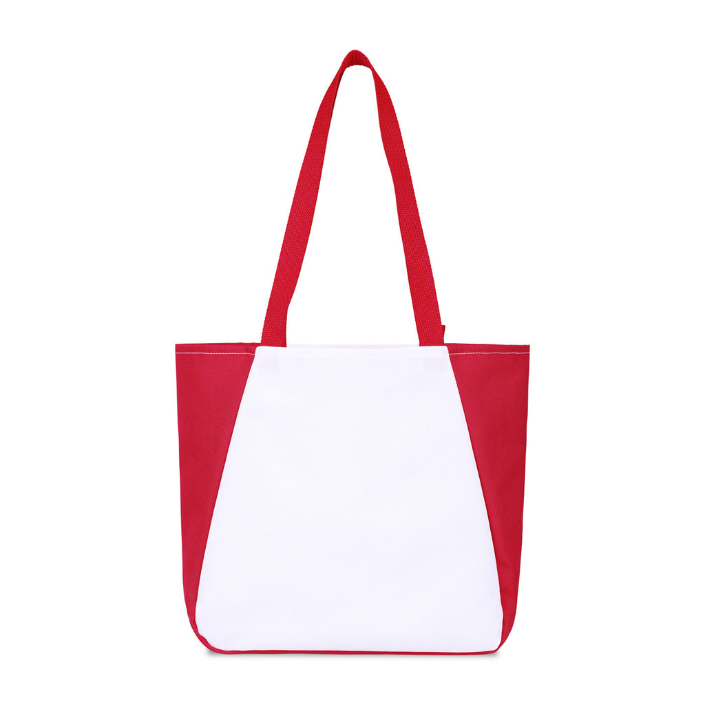 Arlo Recycled Tote Bag with Pen Loop Embroidery - Red - View 4