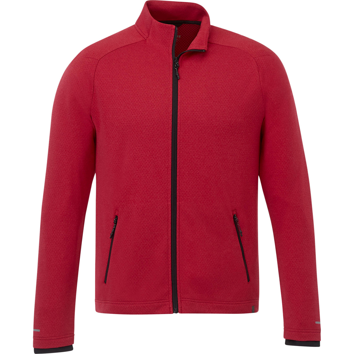 Asgard Eco Knit Full Zip Jacket for Men Embroidery - Team Red Heather - Front