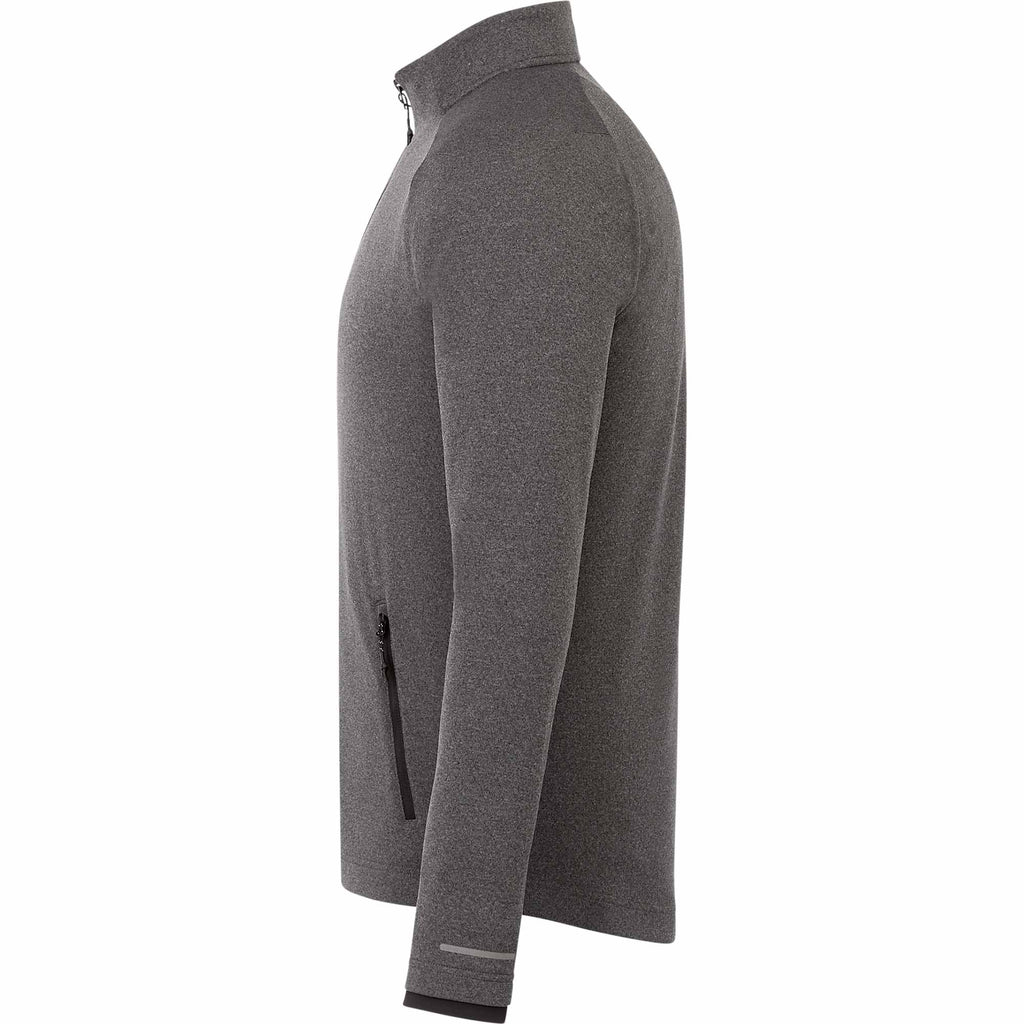 Asgard Eco Knit Full Zip Jacket for Men Transfer - Heather Dark Charcoal - Left Side
