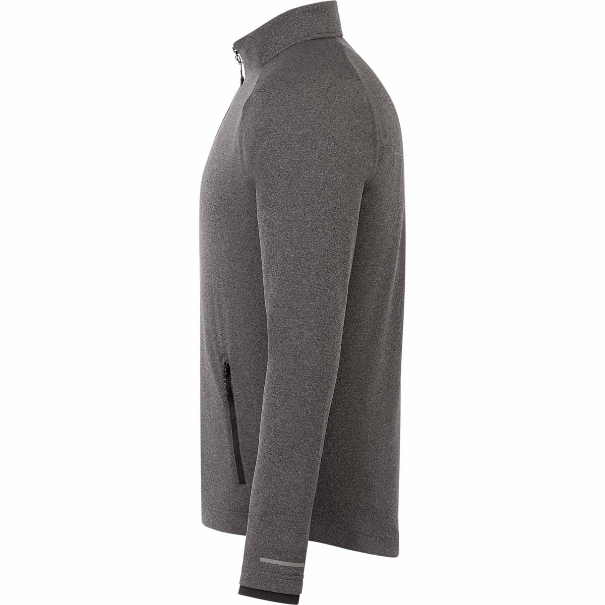 Asgard Eco Knit Full Zip Jacket for Men Transfer - Heather Dark Charcoal - Left Side