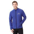 Asgard Eco Knit Full Zip Jacket for Men Transfer - New Royal Heather - Front On Model 2