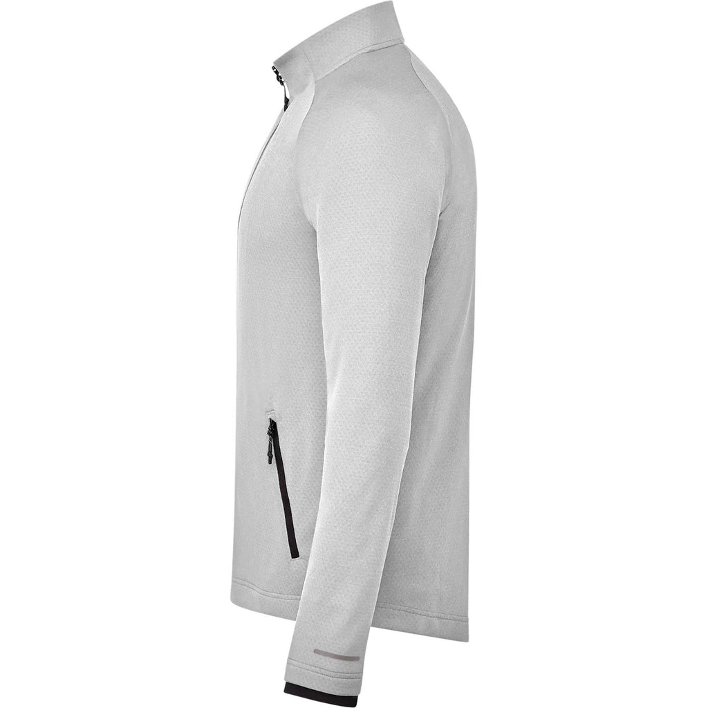 Asgard Eco Knit Full Zip Jacket for Men Transfer - Silver Heather - Left Side