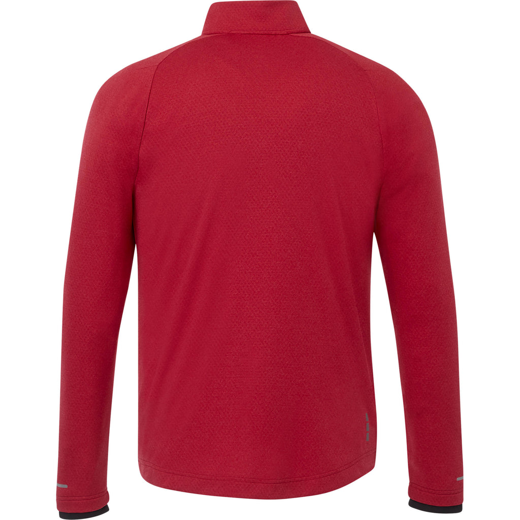 Asgard Eco Knit Full Zip Jacket for Men Transfer - Team Red Heather - Back