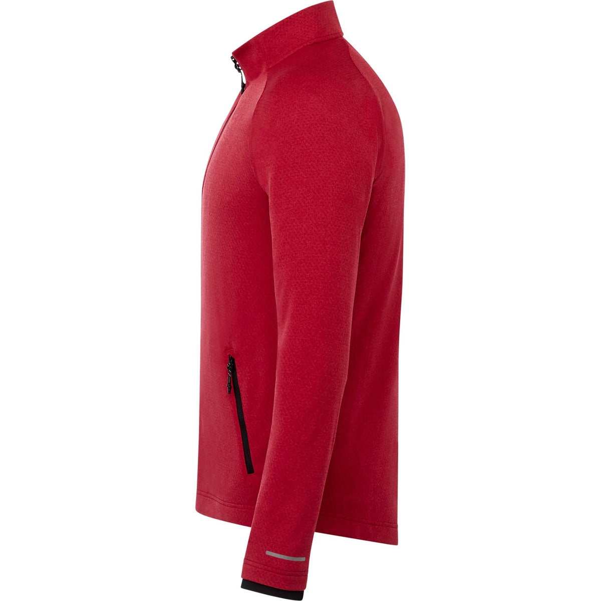 Asgard Eco Knit Full Zip Jacket for Men Transfer - Team Red Heather - Left Side