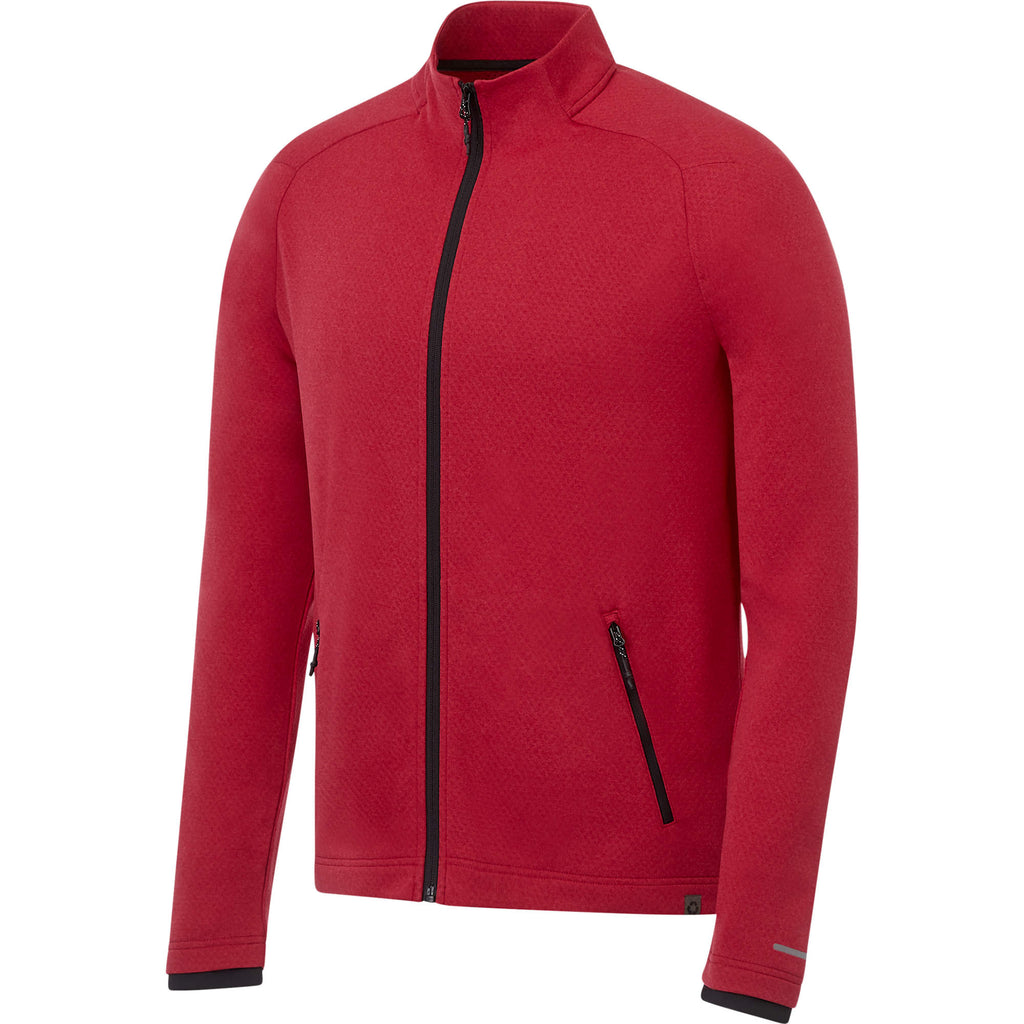 Asgard Eco Knit Full Zip Jacket for Men Transfer - Team Red Heather - Right Angle