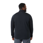 Asgard Eco Knit Quarter Zip for Men Embroidery - Black - Back On Model