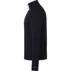 Asgard Eco Knit Quarter Zip for Men Embroidery - Black - Left Side