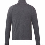 Asgard Eco Knit Quarter Zip for Men Embroidery - Heather Dark Charcoal - Back