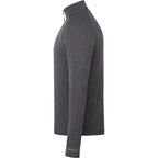 Asgard Eco Knit Quarter Zip for Men Embroidery - Heather Dark Charcoal - Left Side