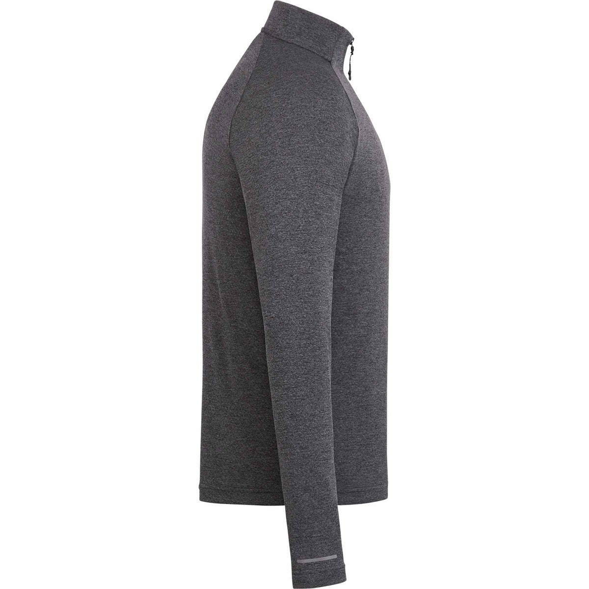 Asgard Eco Knit Quarter Zip for Men Embroidery - Heather Dark Charcoal - Right Side