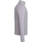 Asgard Eco Knit Quarter Zip for Men Embroidery - Silver Heather - Left Side