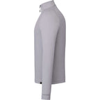 Asgard Eco Knit Quarter Zip for Men Embroidery - Silver Heather - Right Side
