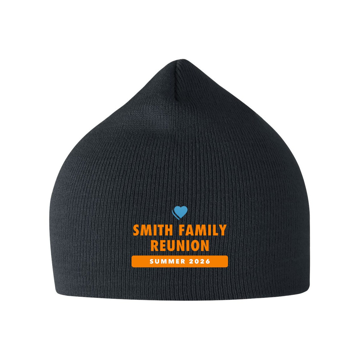 Atlantis Headwear Sustainable 8" Beanie Full Color - Navy - Front