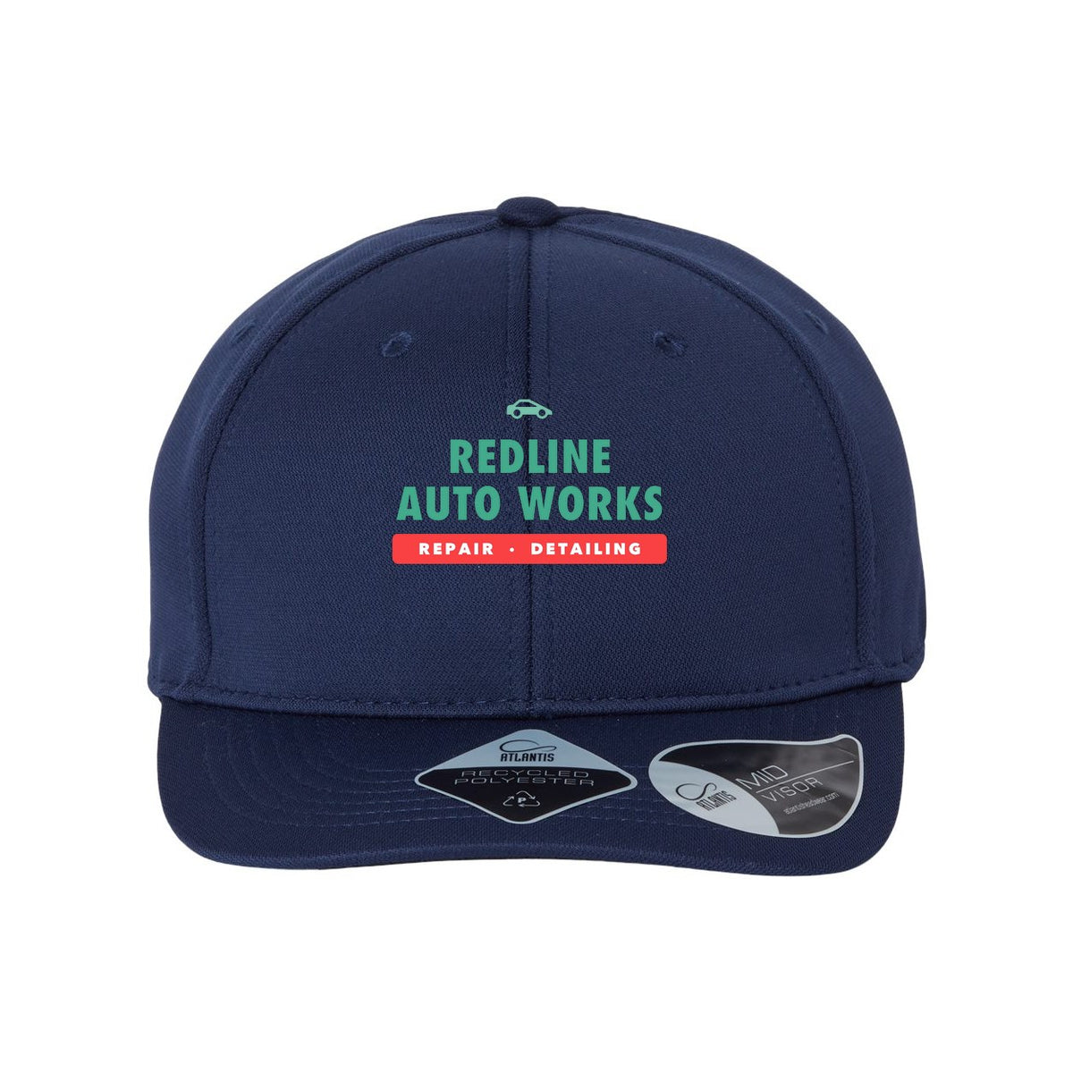 Atlantis Headwear Sustainable Honeycomb Cap Full Color - Navy - Front