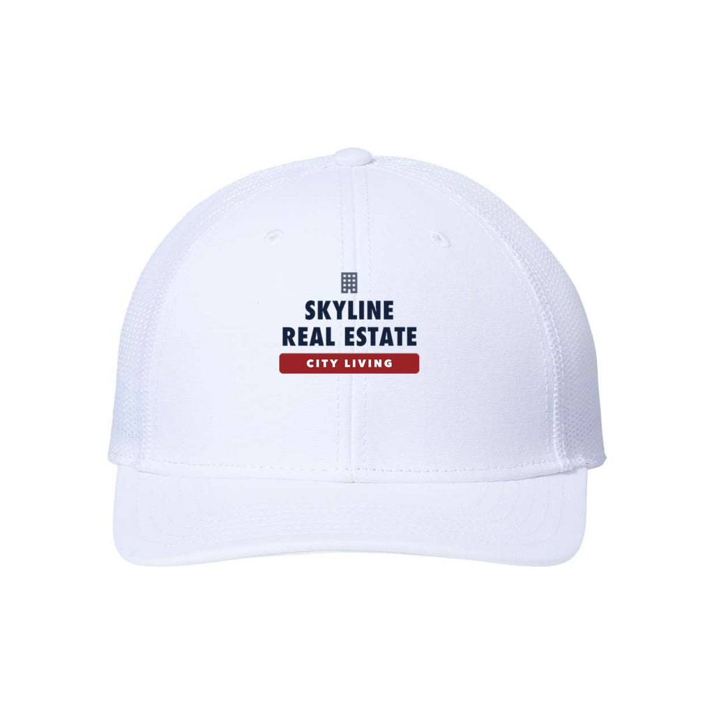 Atlantis Headwear Sustainable Recy Three Trucker Cap Full Color - White/ White - Front