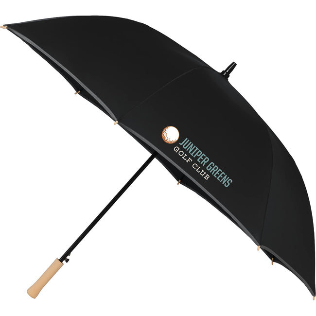 Auto Open Golf Umbrella with Reflective Trim, 60 Inches Full Color