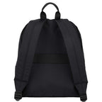 Avery Small Backpack in Recycled Crinkle Fabric, 10L Embroidery - Black - Back