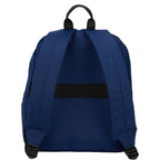 Avery Small Backpack in Recycled Crinkle Fabric, 10L Embroidery - Navy - Back