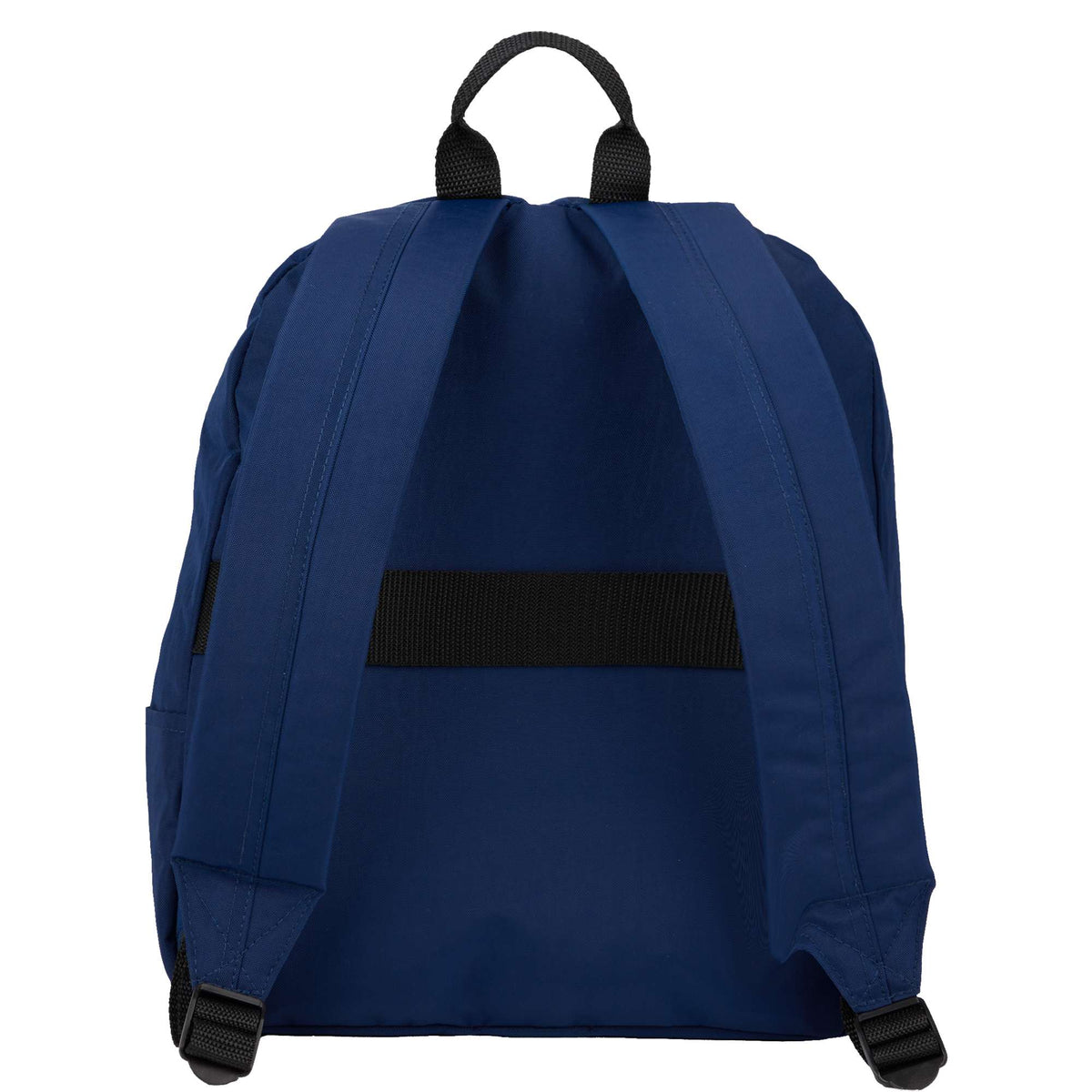 Avery Small Backpack in Recycled Crinkle Fabric, 10L Embroidery - Navy - Back