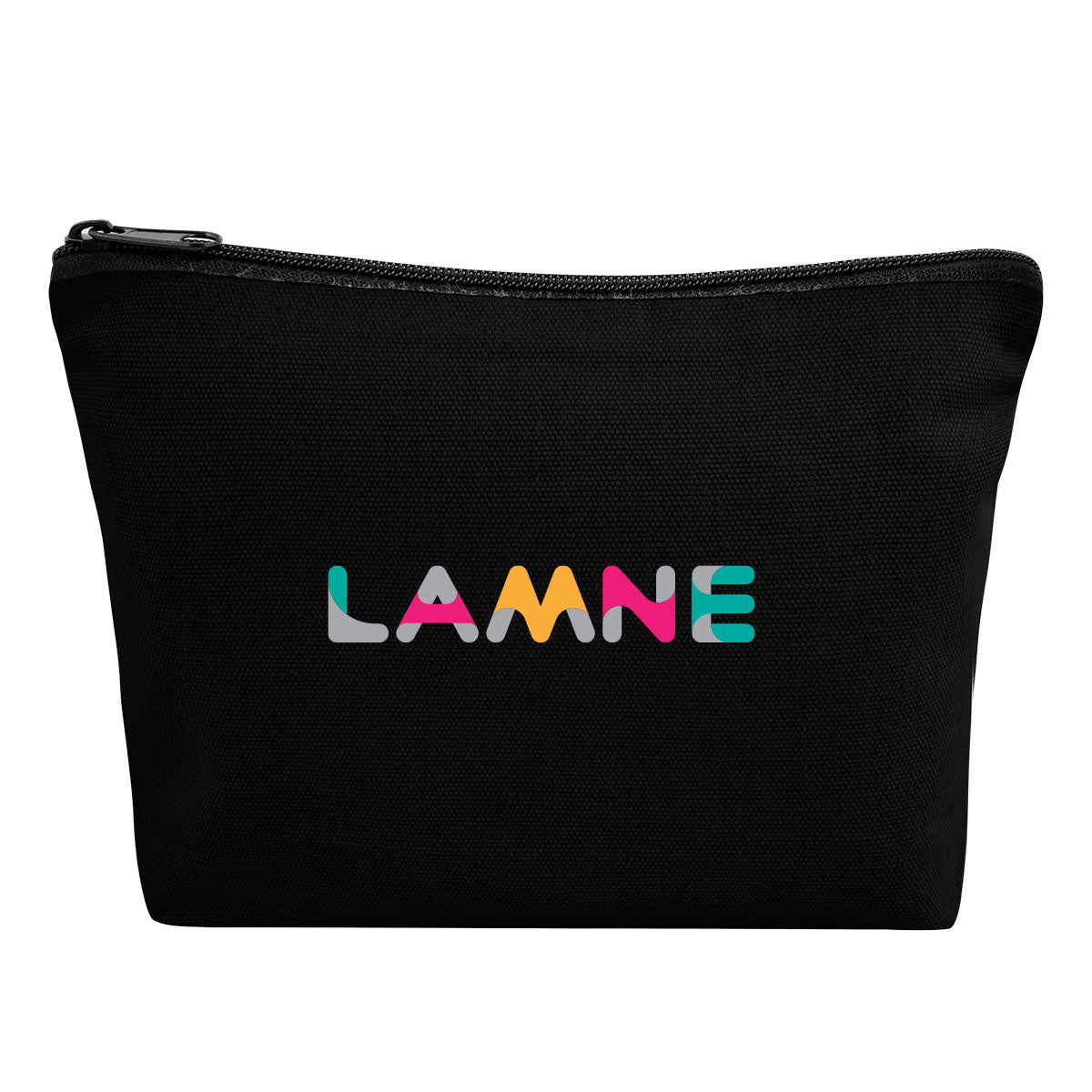 Aware Recycled Cotton Zip Pouch, 10 oz Embroidery - Black - Colorbrite