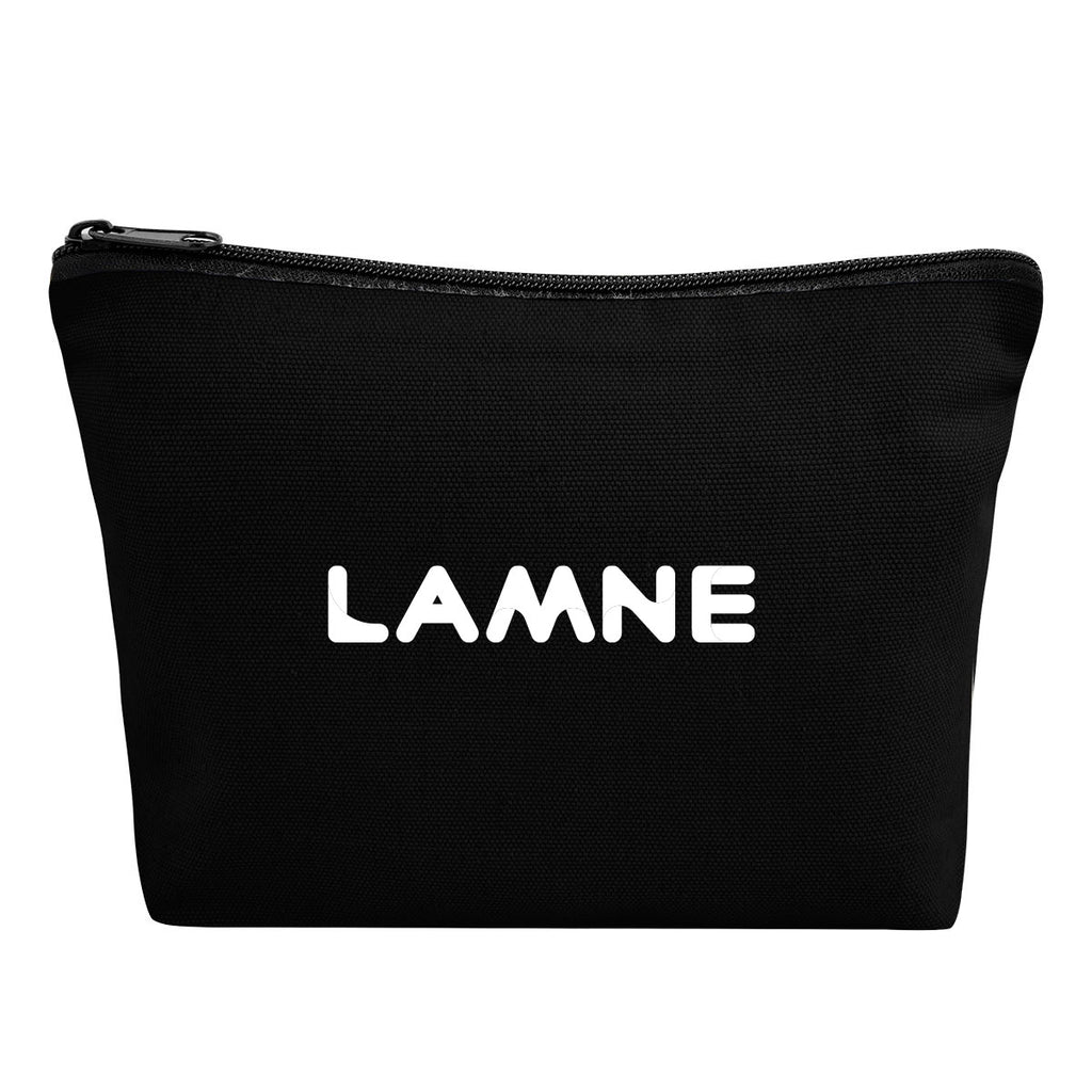 Aware Recycled Cotton Zip Pouch, 10 oz Embroidery - Black - Silk Screen