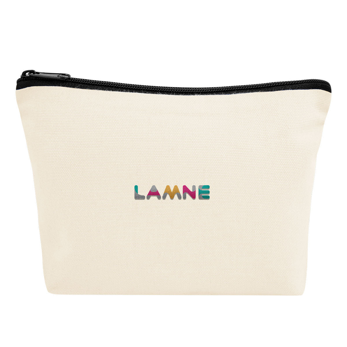 Aware Recycled Cotton Zip Pouch, 10 oz Embroidery - Natural - Embroidery