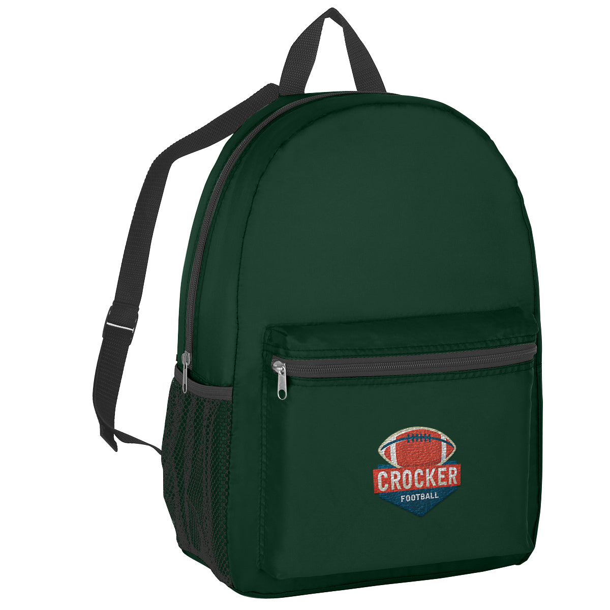 Backpack, Budget - Forest Green - Embroidery