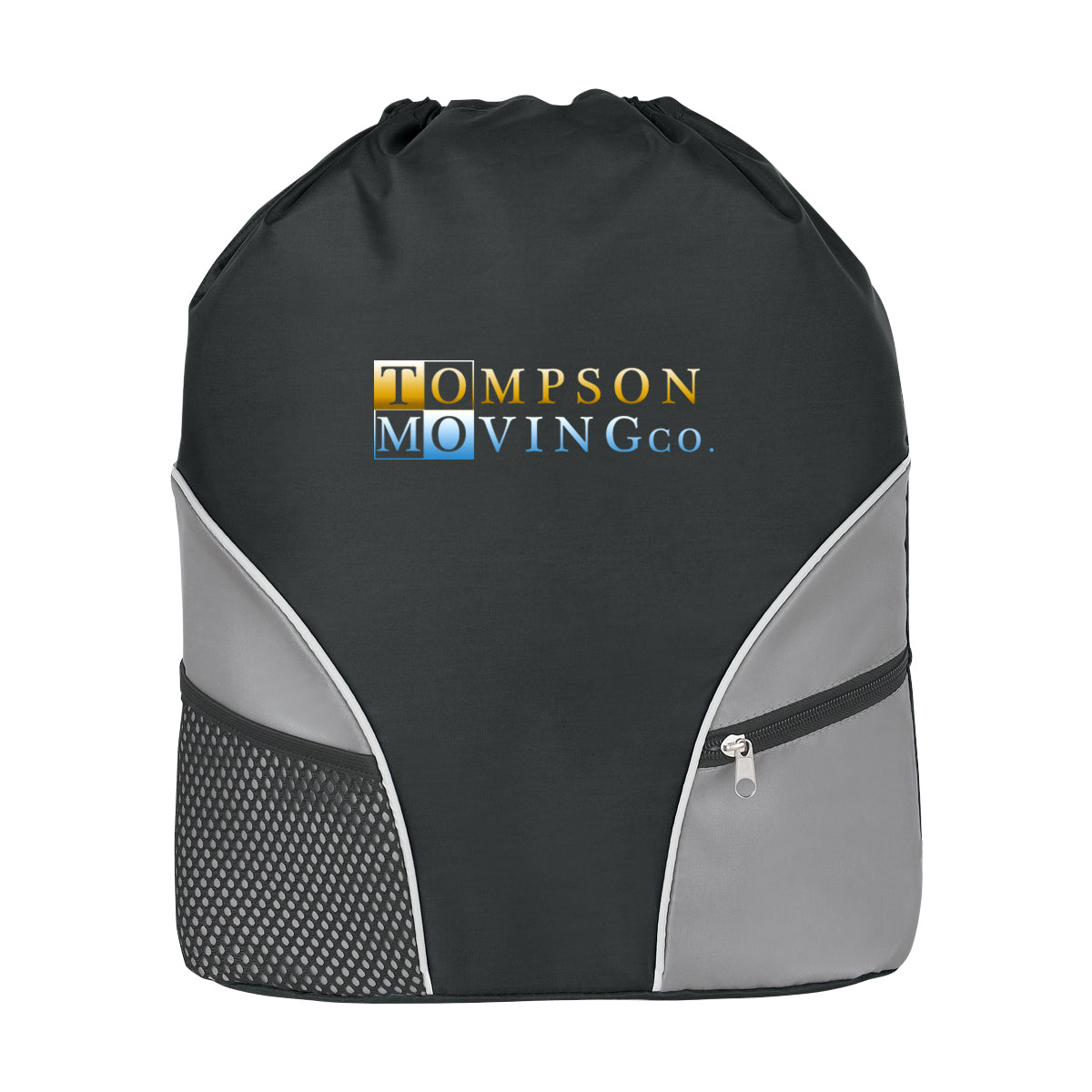 Backpack with a Drawstring - Black - Colorbrite