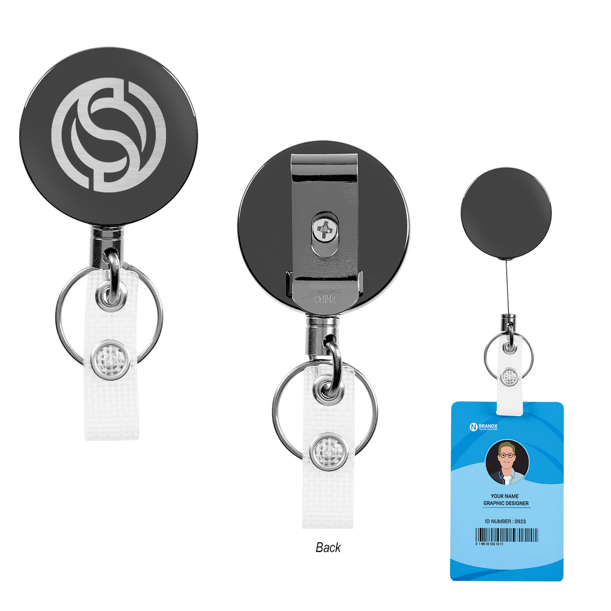 Badge Holder That Retracts, in Steel