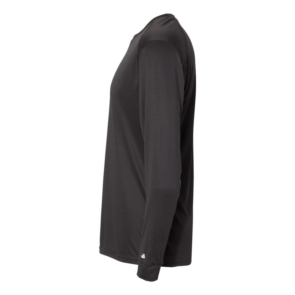Badger Men's Ultimate SoftLock™ Long Sleeve T-Shirt Full Color - Black - Direct Side