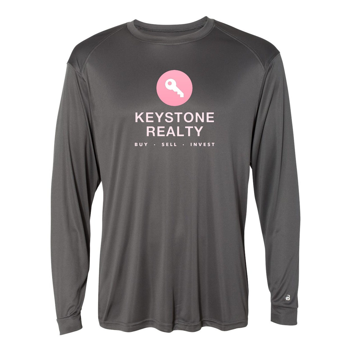 Badger Men's Ultimate SoftLock™ Long Sleeve T-Shirt Full Color - Graphite - Front