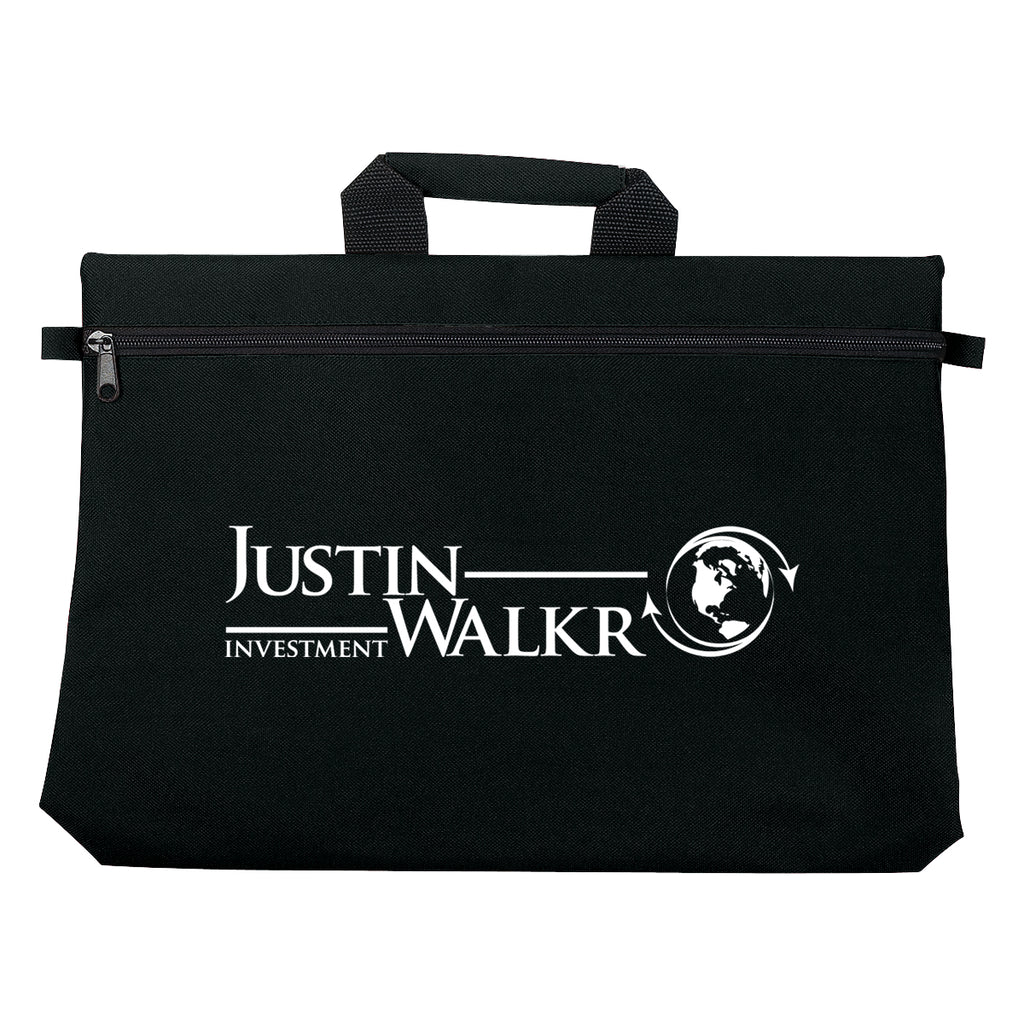 Bag for Documents - Black - Silk Screen