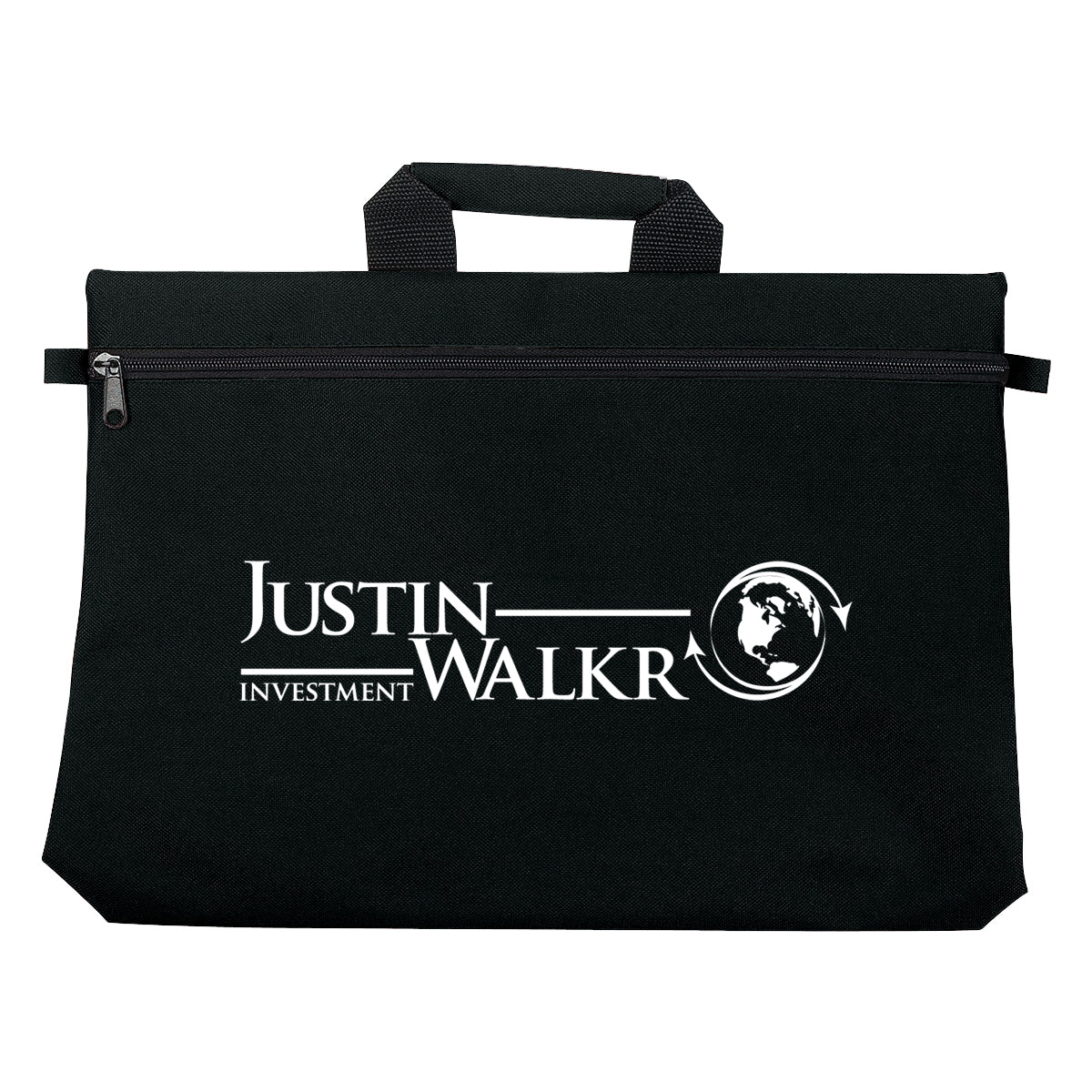 Bag for Documents Embroidery - Black - Silk Screen