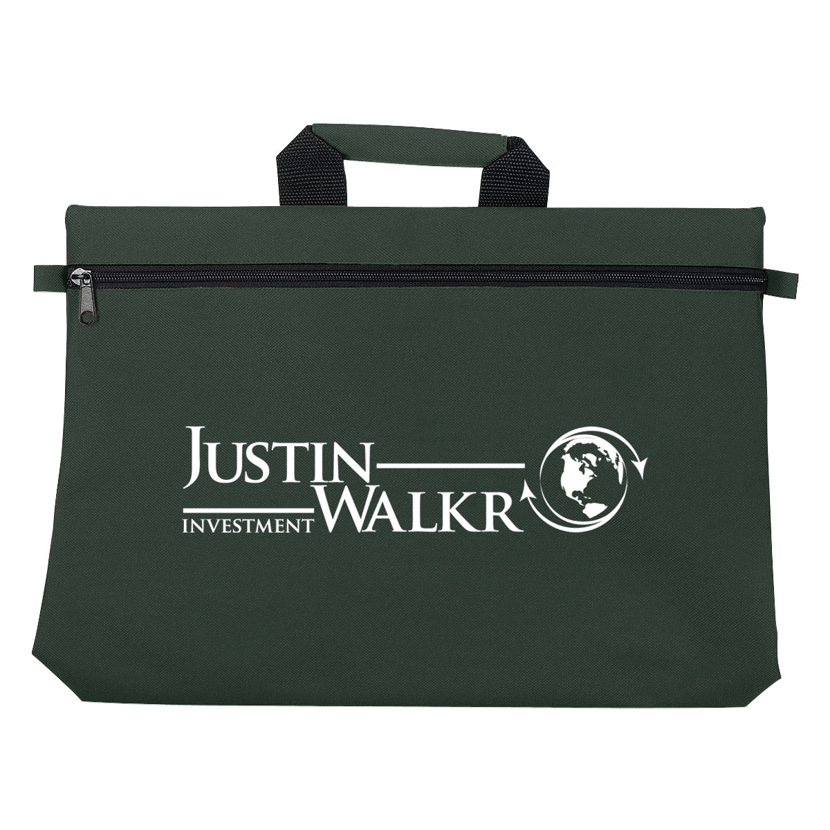 Bag for Documents Embroidery - Forest Green - Silk Screen