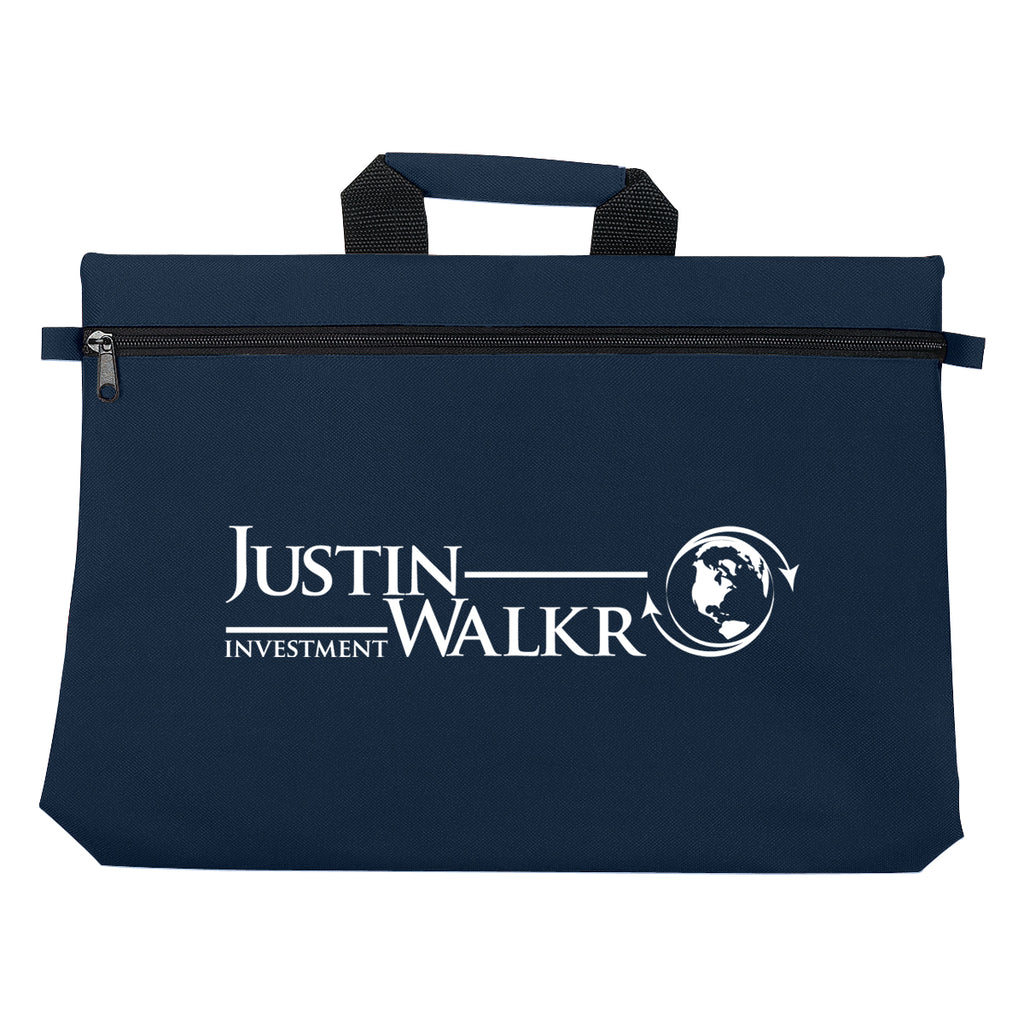Bag for Documents Embroidery - Navy - Silk Screen