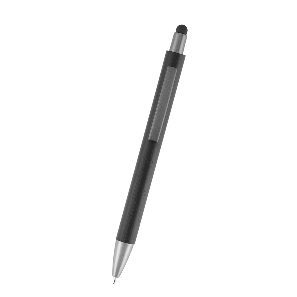 Baker Stylus Pen in Bamboo - Black with Black - Front