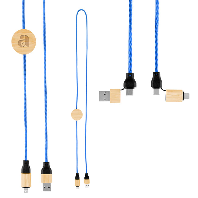 Bamboo and Recycled PET Fast Charging Cable, 60W