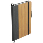 Bamboo Cover Journal and Bamboo Stylus Pen Set, 5.5 x 8.5 Inches - Natural - Right Angle 2